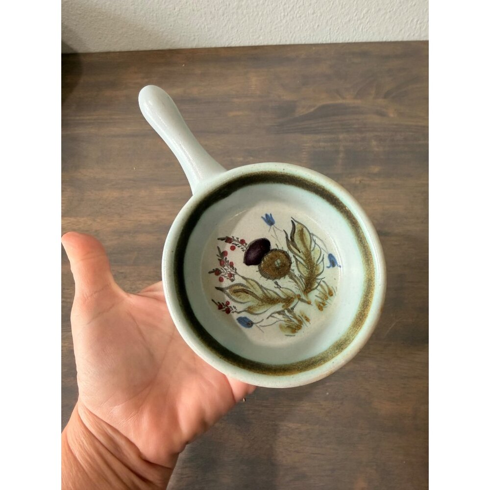 Buchan Pottery Ramekin Thistle Design Scottish Stoneware Great Condition No crac